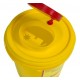 Емкость-контейнер одноразовая (желтого цвета) (для сбора острого инструментария класса Б), 1,0 л.