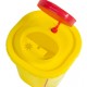 Емкость-контейнер одноразовая (желтого цвета) (для сбора острого инструментария класса Б), 0,5 л.